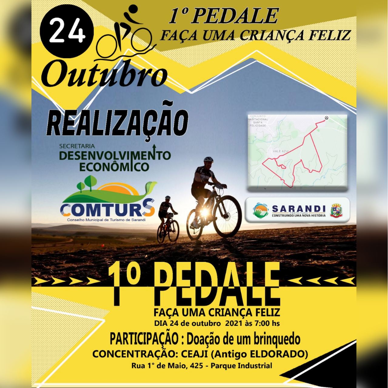 1º Pedale - Faça uma Criança Feliz!